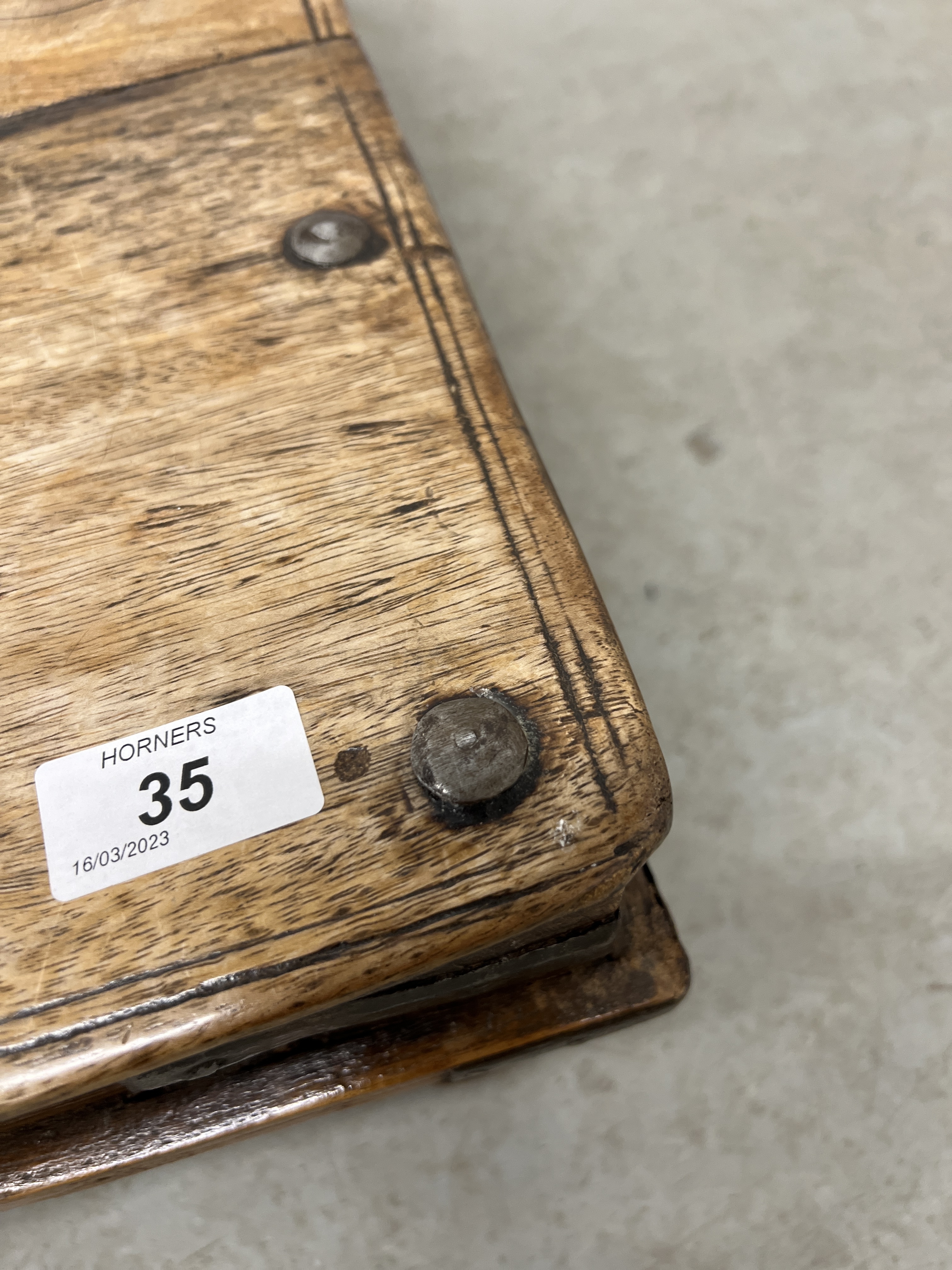 A MIDDLE EASTERN HARDWOOD LOW COFFEE TABLE W 61CM X D 60CM X H 19CM. - Image 8 of 8