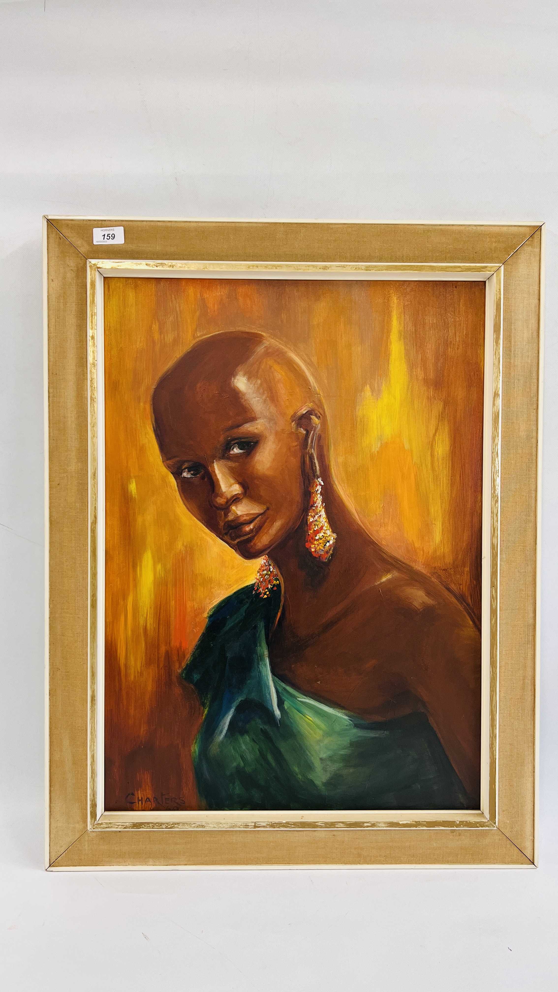 CHARTERS: PORTRAIT OF AN AFRICAN WOMAN, SIGNED AND DATED 60, 68 X 49CM.