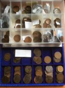 MIXED MAINLY GB COINS WITH QUANTITIES OF BRONZE PENNIES, SOME COLLECTED FOR DATES,