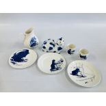 A GROUP OF NATIONAL TRUST CERAMICS TO INCLUDE TWO BLUE AND WHITE MUGS,