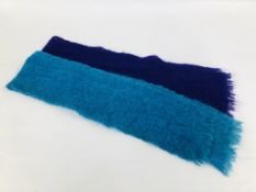 TWO SCARVES MARKED "LIBERTY" MOHAIR.
