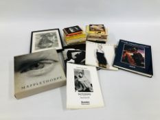 A BOX CONTAINING A QUANTITY OF ASSORTED EROTICA BOOKS TO INCLUDE PIRELLI CALENDAR CLASSICS,