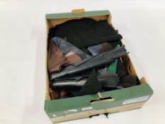 BOX OF LEATHER AND SUEDE OFF-CUTS
