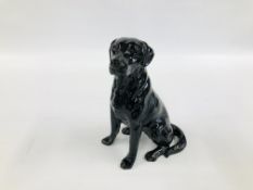 A LARGE BESWICK BLACK LABRADOR HEIGHT 33.5CM.