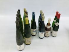 A GROUP OF 19 BOTTLES OF ASSORTED WHITE WINE (AS CLEARED) TO INCLUDE VIN D' ALSACE EXAMPLES, ETC.