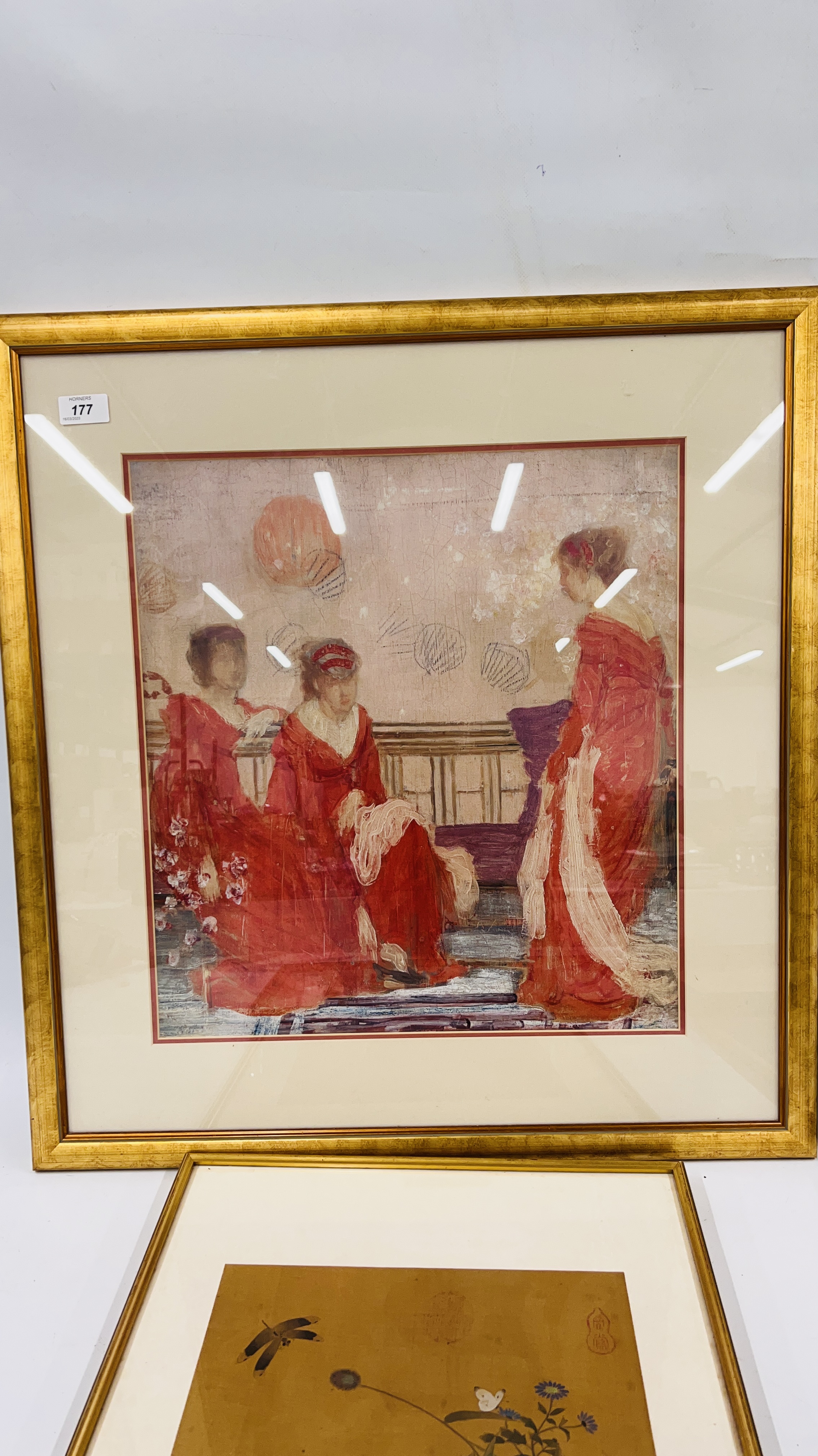 A FRAMED WHISTLER PRINT 'HARMONY IN FRESH COLOUR AND RED' 46 X 43CM, - Image 2 of 7