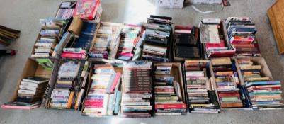21 X BOXES CONTAINING AN EXTENSIVE ASSORTMENT OF MIXED SUBJECT BOOKS ETC.