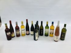 A GROUP OF 15 BOTTLES OF ASSORTED ROSE (AS CLEARED) TO INCLUDE HARDYS, FRANZ KELLER, ETC.