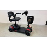 A COMPACT FOLDING ELECTRIC MOBILITY SCOOTER COMPLETE WITH CHARGER AND KEY - SOLD AS SEEN