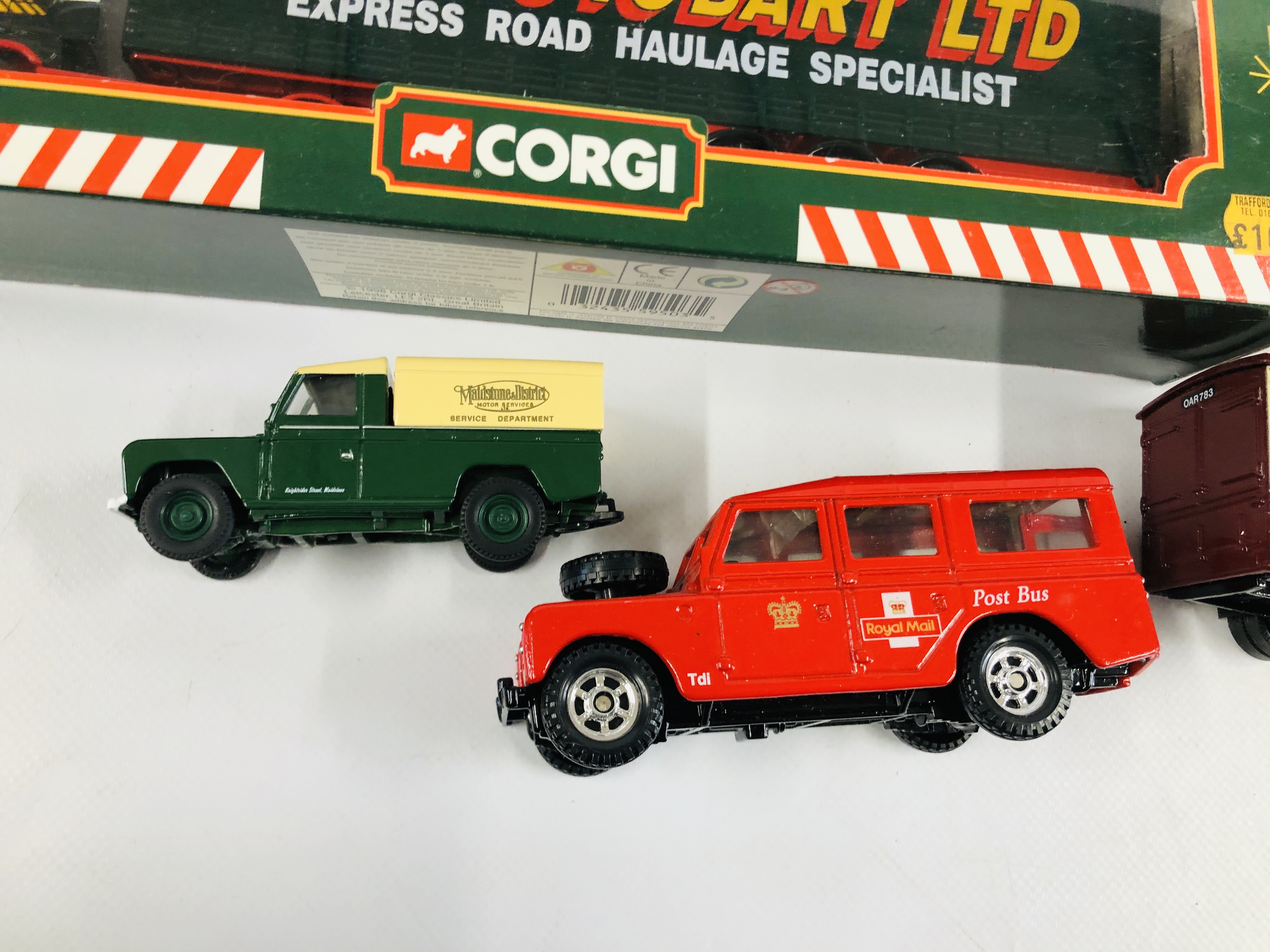 A FRUIT BOX CONTAINING BOXED LIMITED EDITION CORGI BUSSES, EDDIE STOBART LORRY ETC. - Image 2 of 6