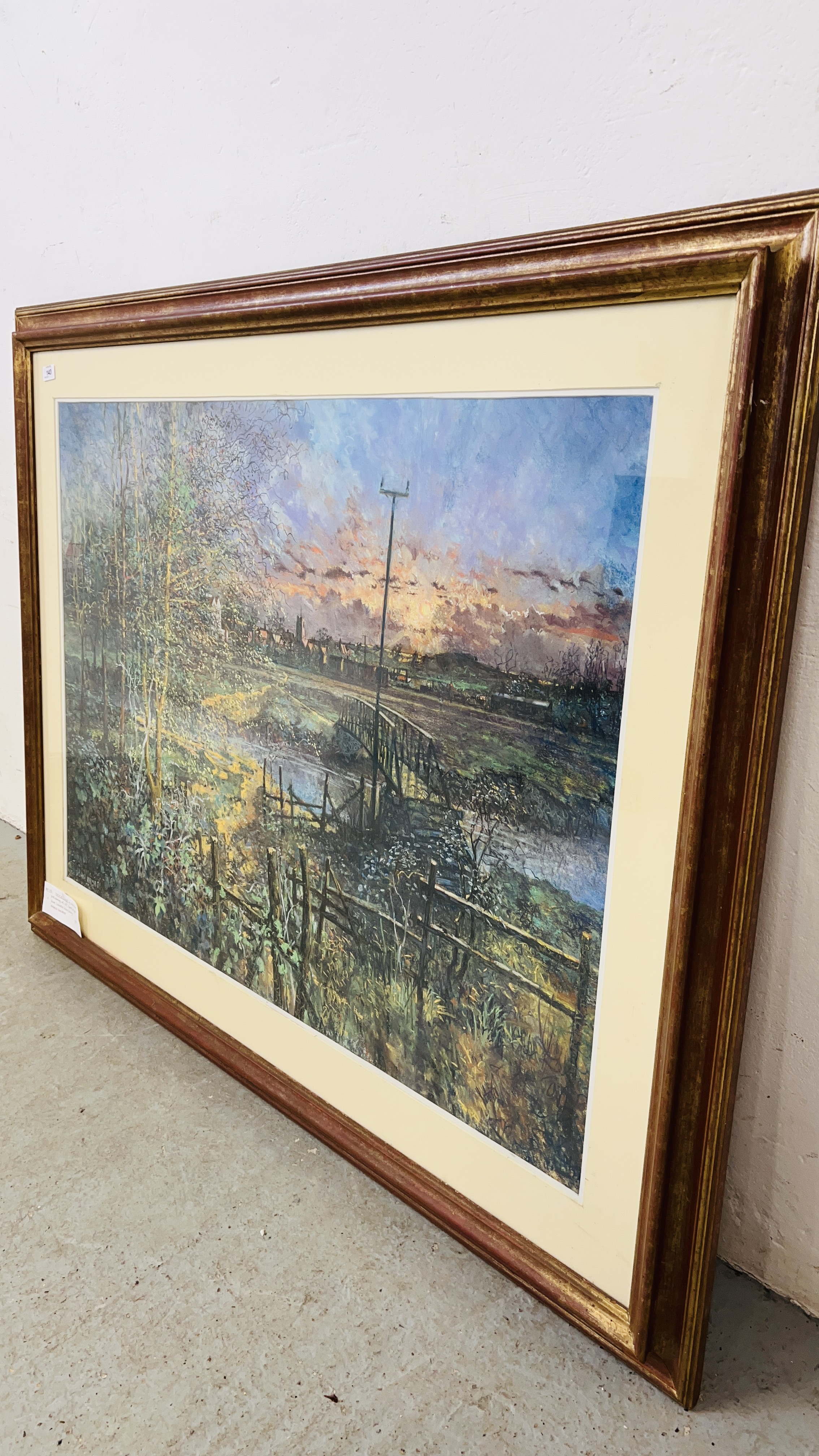 A FRAMED PASTEL OF VIEW OF THE STOUR III SIGNED JOHN NICHOL 44" X 31½". - Image 2 of 6