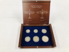A CASED BATTLE OF BRITAIN "THE SILVER COLLECTION" COIN SET.