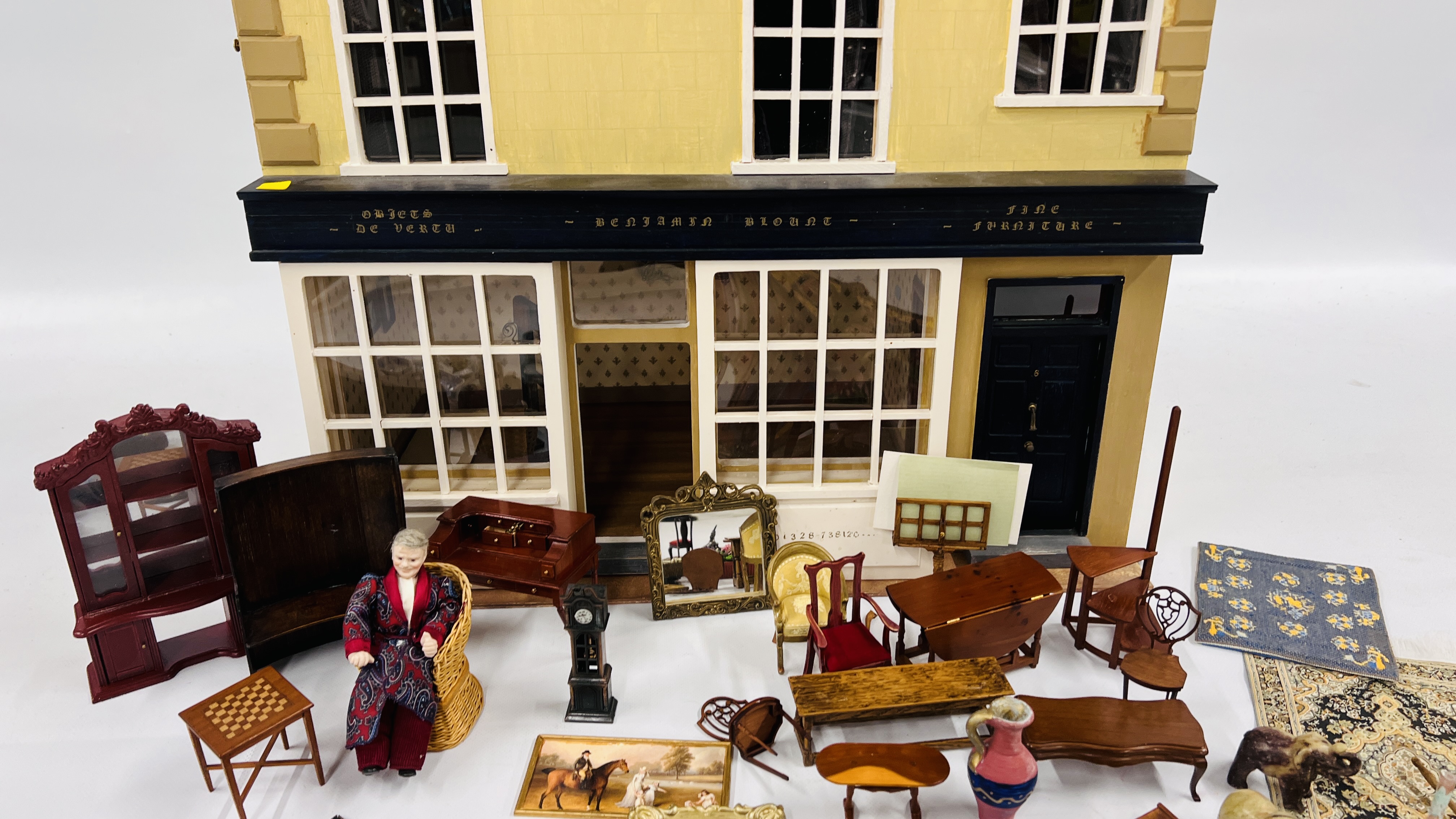 A LARGE DOLLS HOUSE SHOP "BENJAMIN BLONDE", W 58CM, D 31CM, - Image 3 of 19