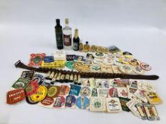 A COLLECTION OF VINTAGE BEER MATS,