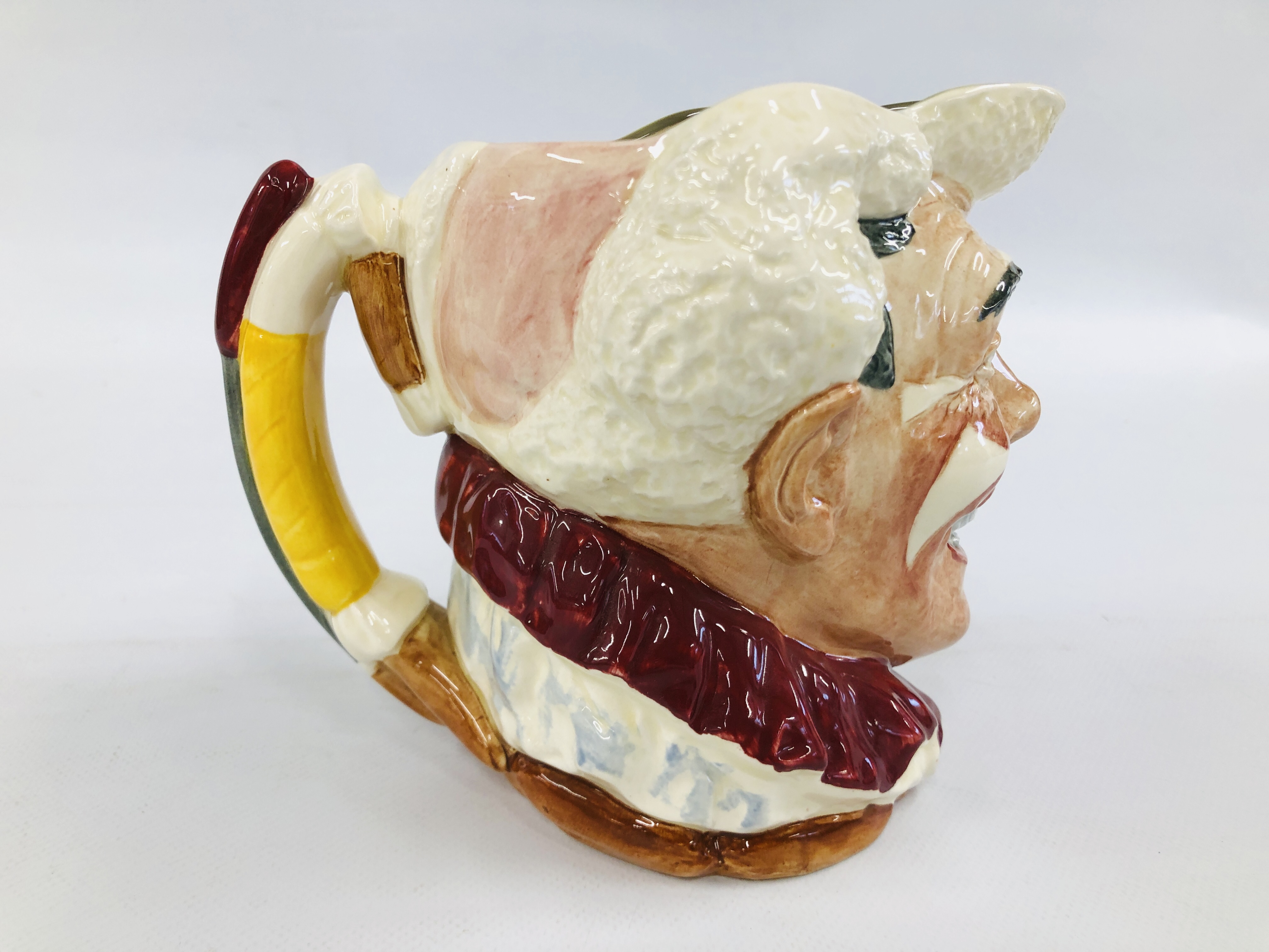 RARE ROYAL DOULTON CHARACTER JUG "THE CLOWN" Rd NO. 28163 Rd NO. 6207 Rd NO. 92/50 - H 16CM. - Image 4 of 5