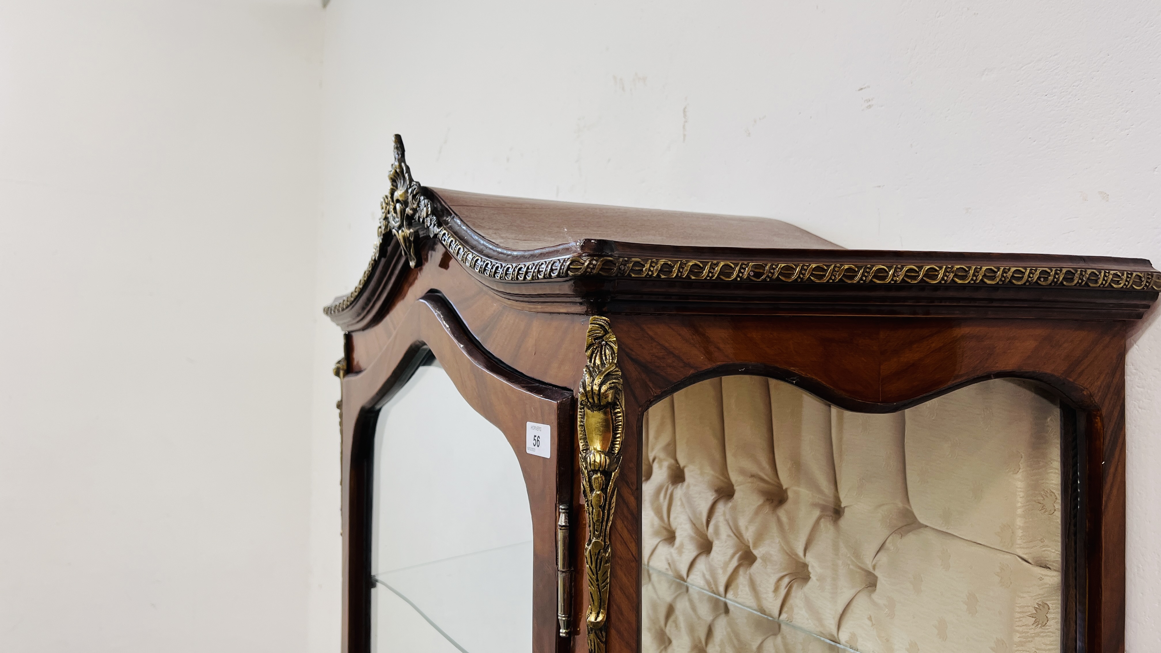 A REPRODUCTION LOUIS XV STYLE BOMBE DISPLAY CABINET WIDTH 93CM. DEPTH 54CM. HEIGHT 184CM. - Image 11 of 16