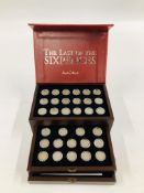 A DANBURY MINT SET COMPLETE COLLECTION OF 32 SIXPENCES.