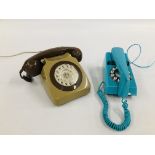 A VINTAGE TELEPHONE AND VINTAGE STYLE TRIMPHONE TELEPHONE