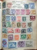 SMALL BOX WITH STAMP COLLECTIONS IN TWO ALBUMS AND LOOSE,