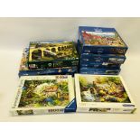 10 JIGSAW PUZZLES GIBSON & RAVENSBURGER.