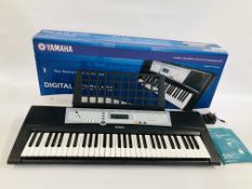 A YAMAHA DIGITAL KEYBOARD MODEL YPT-200 WITH ORIGINAL BOX,