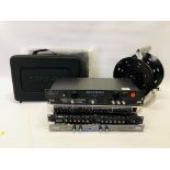 5 PIECES 110V OF AUDIO AND LIGHTING CONTROL EQUIPMENT TO INCLUDE RACKRIDER RR-15 LIGHT MODULE,