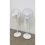 2 X JOHN LEWIS MULTI SPEED OSCILLATING STANDARD FANS - SOLD AS SEEN.