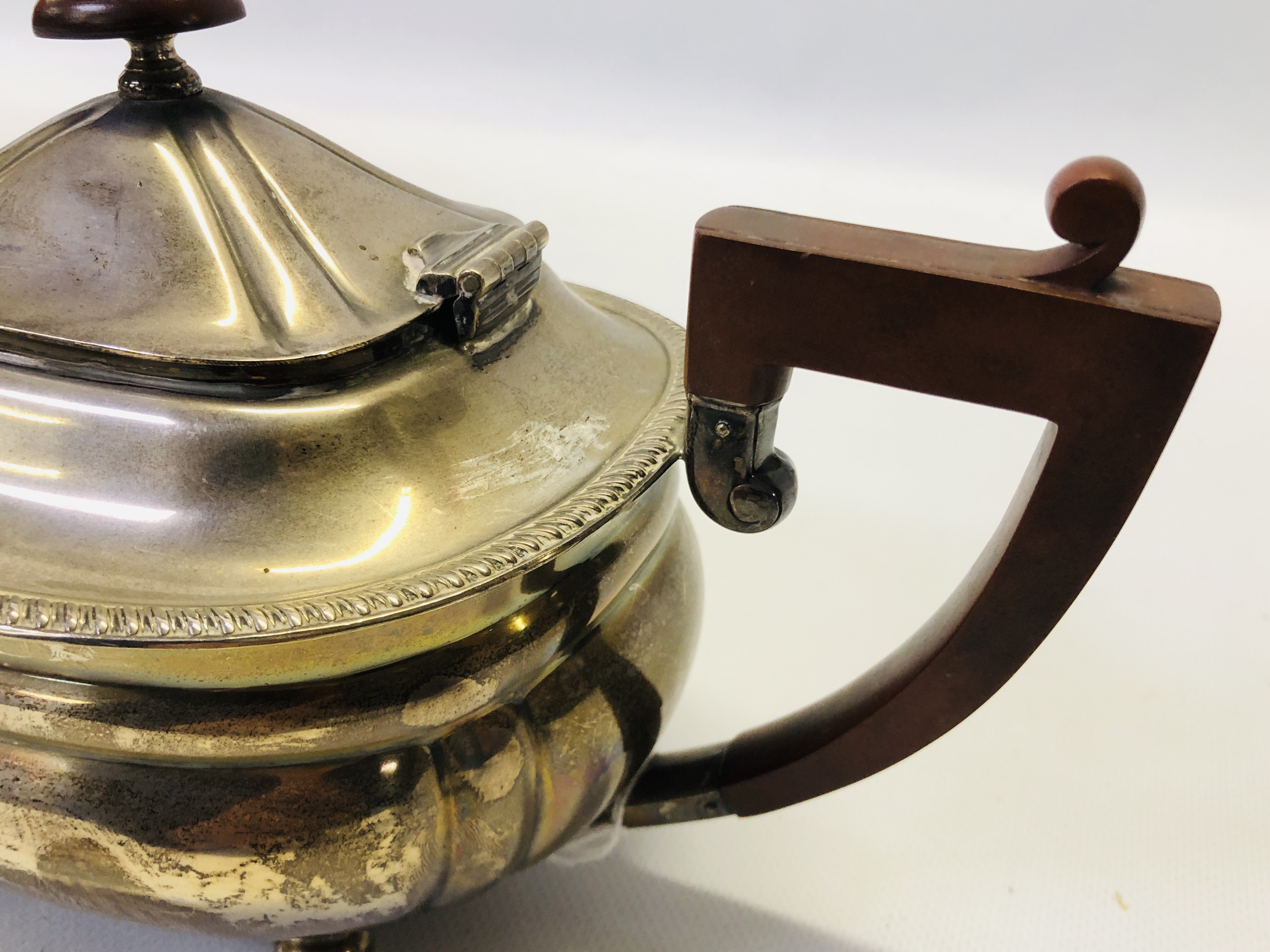 A SILVER TEAPOT, - Image 8 of 21