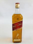 1 X LITRE BOTTLE JOHNNIE WALKER RED LABEL BLENDED SCOTCH WHISKY