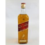 1 X LITRE BOTTLE JOHNNIE WALKER RED LABEL BLENDED SCOTCH WHISKY