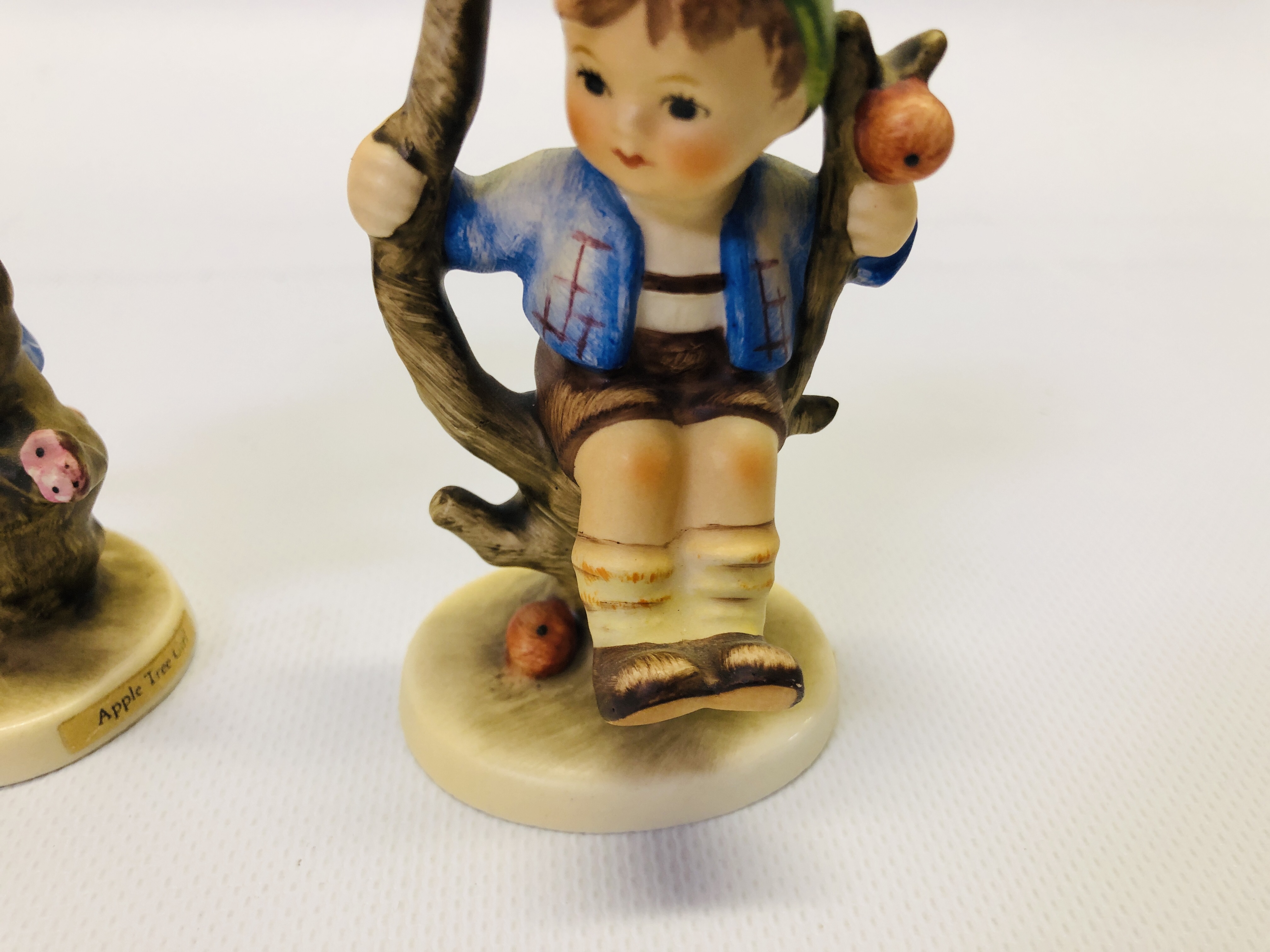 TWO "GOEBEL" CABINET ORNAMENTS TO INCLUDE A YOUNG GIRL SEATED IN A BLOSSOM TREE AND A YOUNG BOY - Image 5 of 7