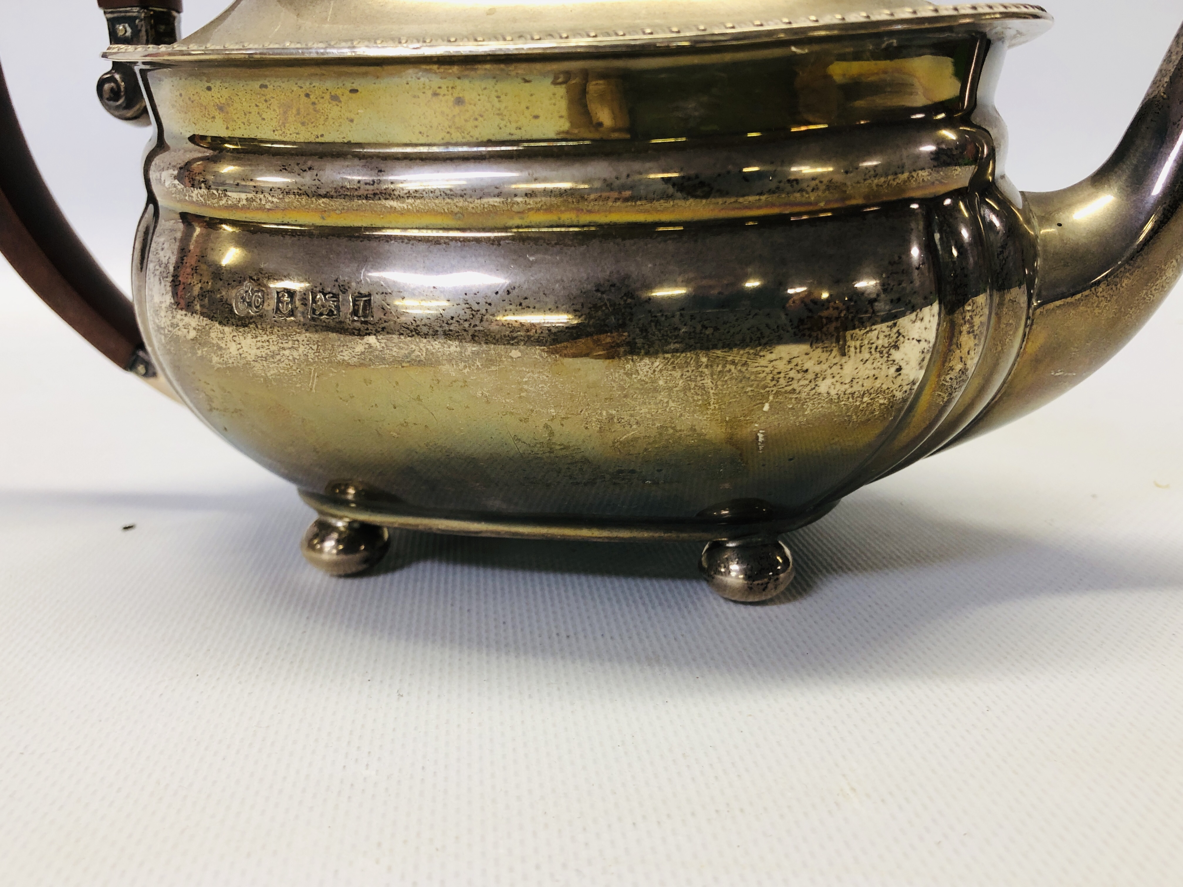 A SILVER TEAPOT, - Image 18 of 21