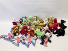 A BOX OF MAINLY TY BEANIE BABIES (APPROX 25).