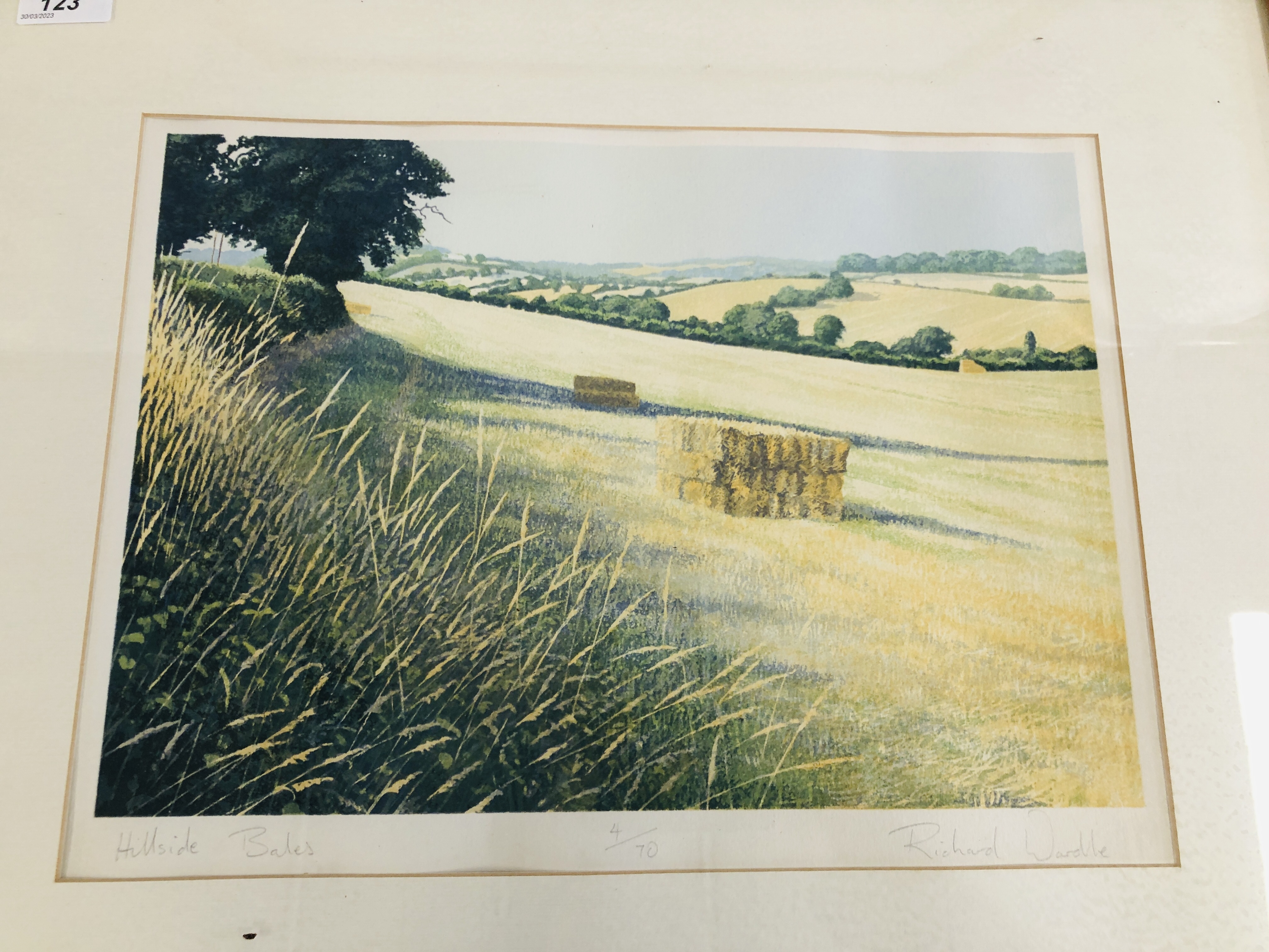 A PAIR OF FRAMED AND MOUNTED LIMITED EDITION RICHARD WARDLE PRINTS HILLSIDE & DALES 4/70 AND AFTER - Image 2 of 7