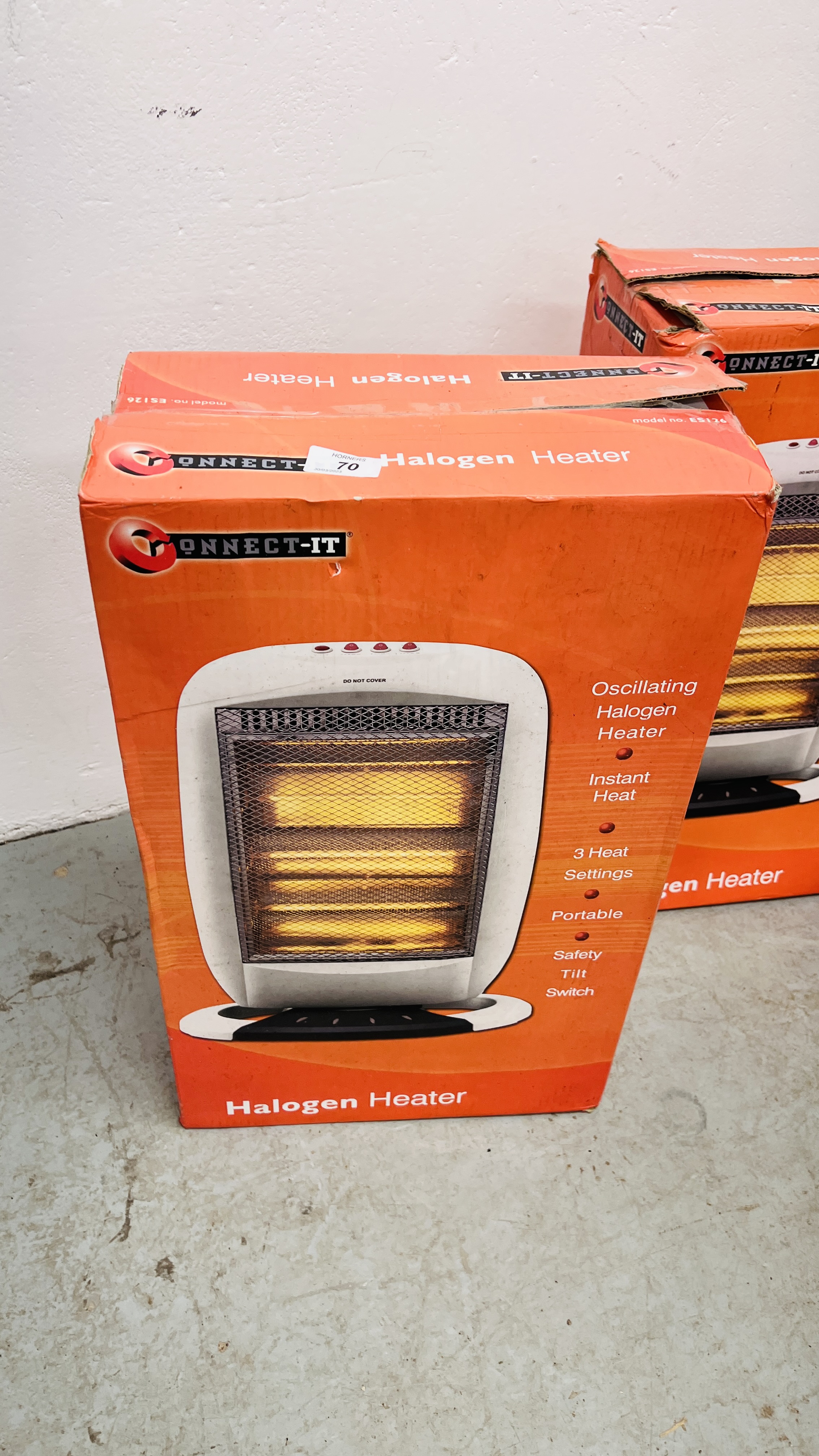 TWO BOXED CONNECT-IT HALOGEN HEATERS - SOLD AS SEEN. - Image 2 of 5