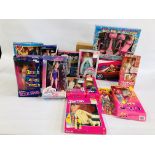 A COLLECTION OF VINTAGE DOLLS TO INCLUDE BARBIE ROCK STARS, TAHITI,