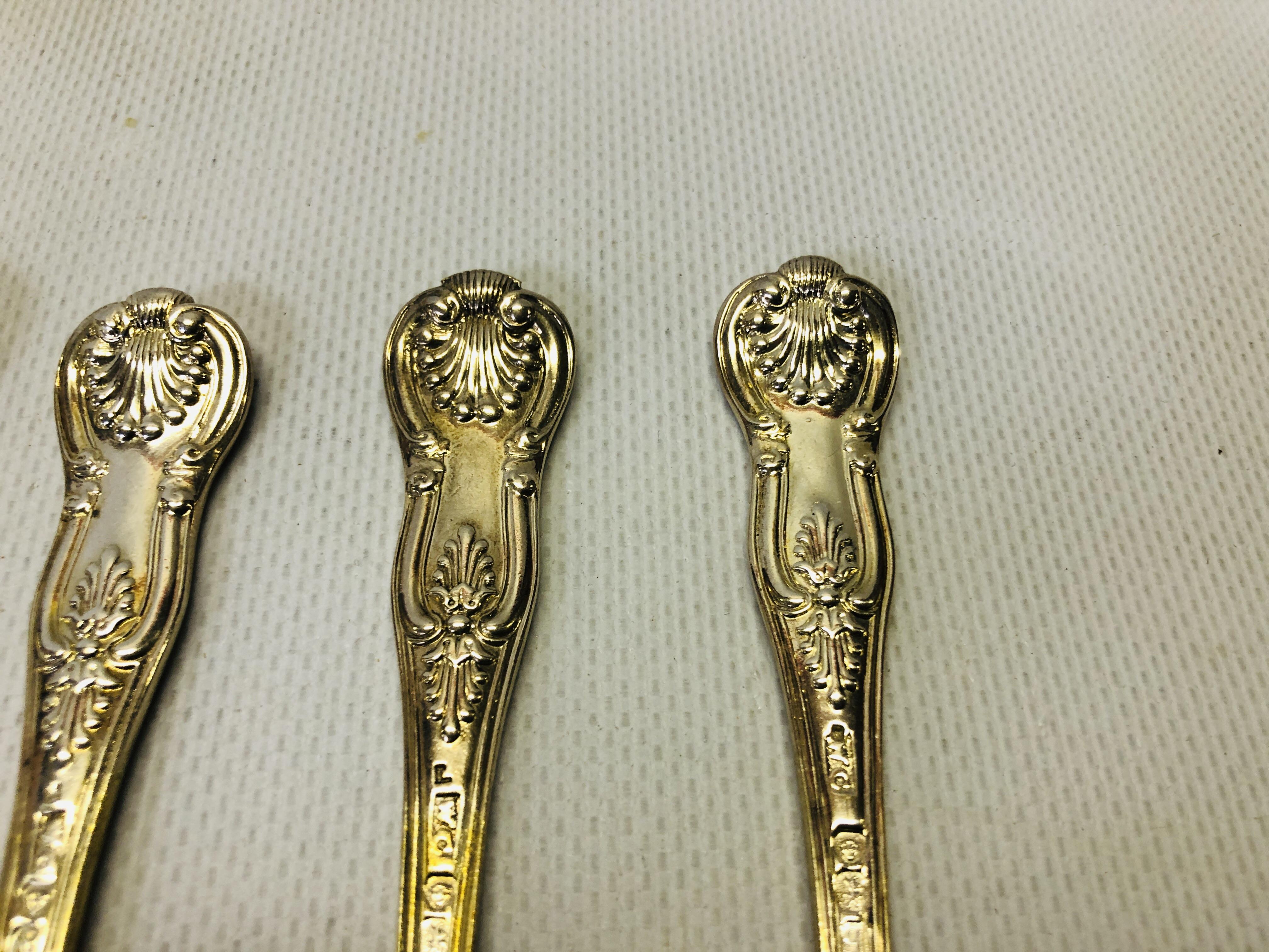 4 WILLIAM IV LARGE KING'S PATTERN SILVER TEASPOONS, W. - Image 8 of 12