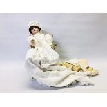 A VINTAGE GERMAN PORCELAIN DOLL STAMPED 1894 A.M.