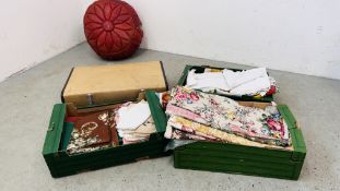 4 X BOXES CONTAINING AN ASSORTMENT OF MATERIAL SAMPLES TO INCLUDE SOME WILLIAM MORRIS EXAMPLES ETC.