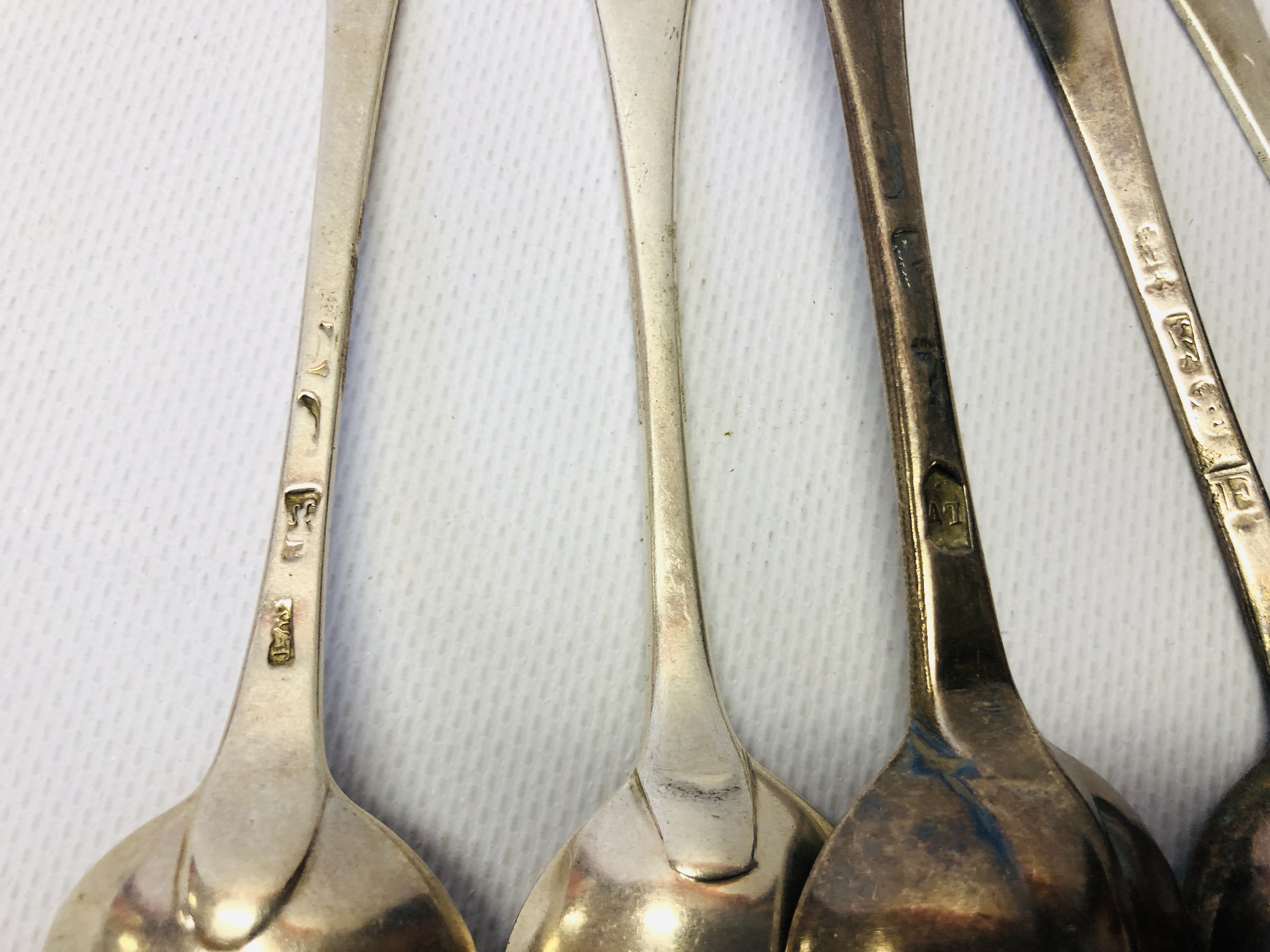 2 SILVER SERVING SPOONS, BRIGHT-CUT AND HANOVERIAN, - Image 11 of 13