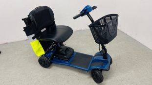 A CARECO AIR LITE X FOLDING COMPACT MOBILITY SCOOTER WITH BACK BAG - NO CHARGER SUPPLIED - SOLD AS