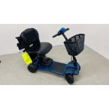 A CARECO AIR LITE X FOLDING COMPACT MOBILITY SCOOTER WITH BACK BAG - NO CHARGER SUPPLIED - SOLD AS