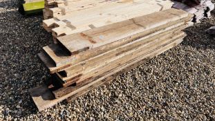 12 X 1.65M LENGTHS RECLAIMED SCAFFOLD BOARDS (PLEASE NOTE - NOT SUITABLE FOR PURPOSE).