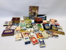 A COLLECTION OF VINTAGE PLAYING CARDS INCLUDING COLLECTORS,