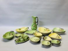 AN EXTENSIVE COLLECTION APPROX 29 PIECES OF AUSTRALIAN DESIGN CARLTON WARE APPLE BLOSSOM DESIGN