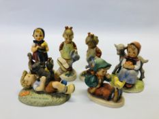 A GROUP OF 6 ASSORTED "GOEBEL" CABINET ORNAMENTS TO INCLUDE "PALS BH 4" ETC.