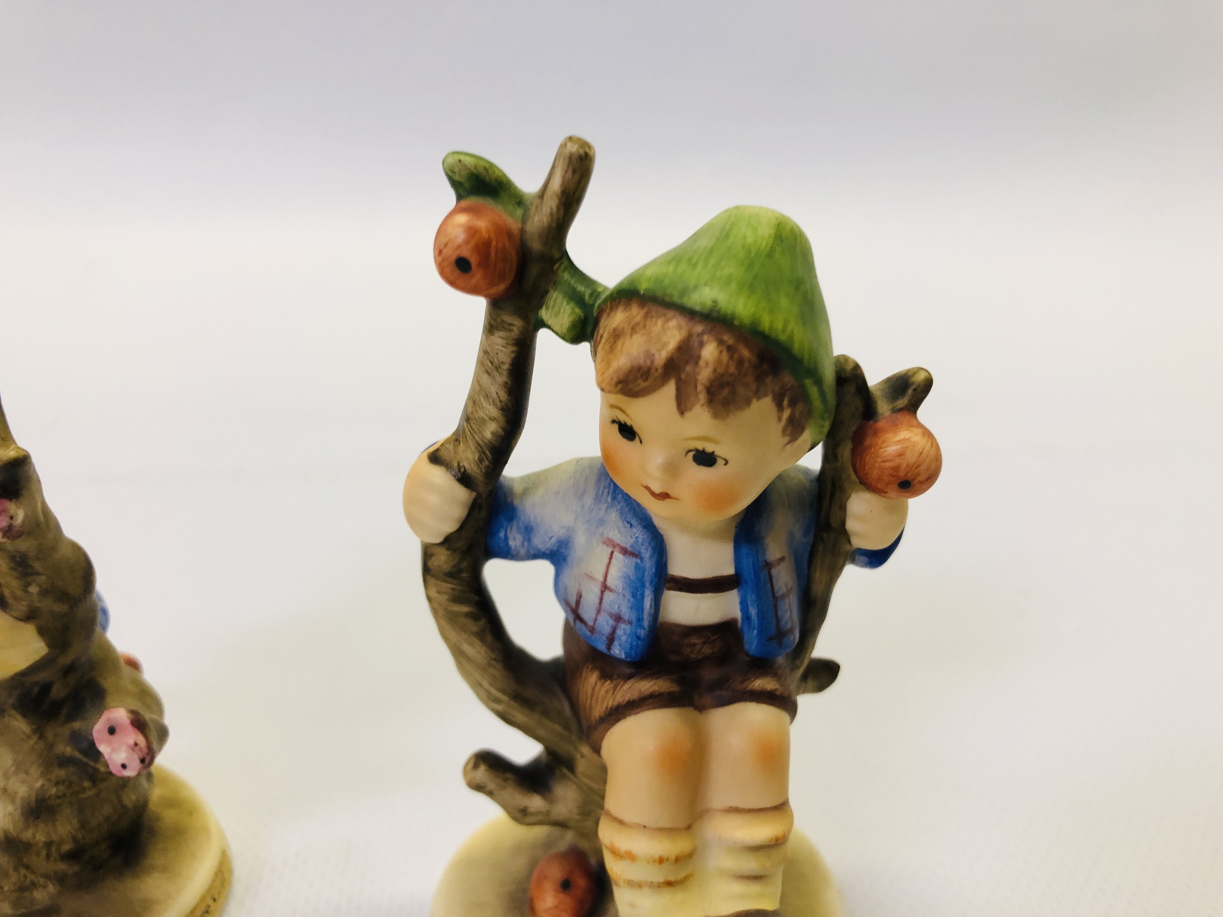 TWO "GOEBEL" CABINET ORNAMENTS TO INCLUDE A YOUNG GIRL SEATED IN A BLOSSOM TREE AND A YOUNG BOY - Image 4 of 7