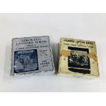 A COLLECTION OF ASSORTED VINTAGE GLASS LANTERN SLIDES TO INCLUDE 9 COLOURED BRITISH ARMY EXAMPLES,