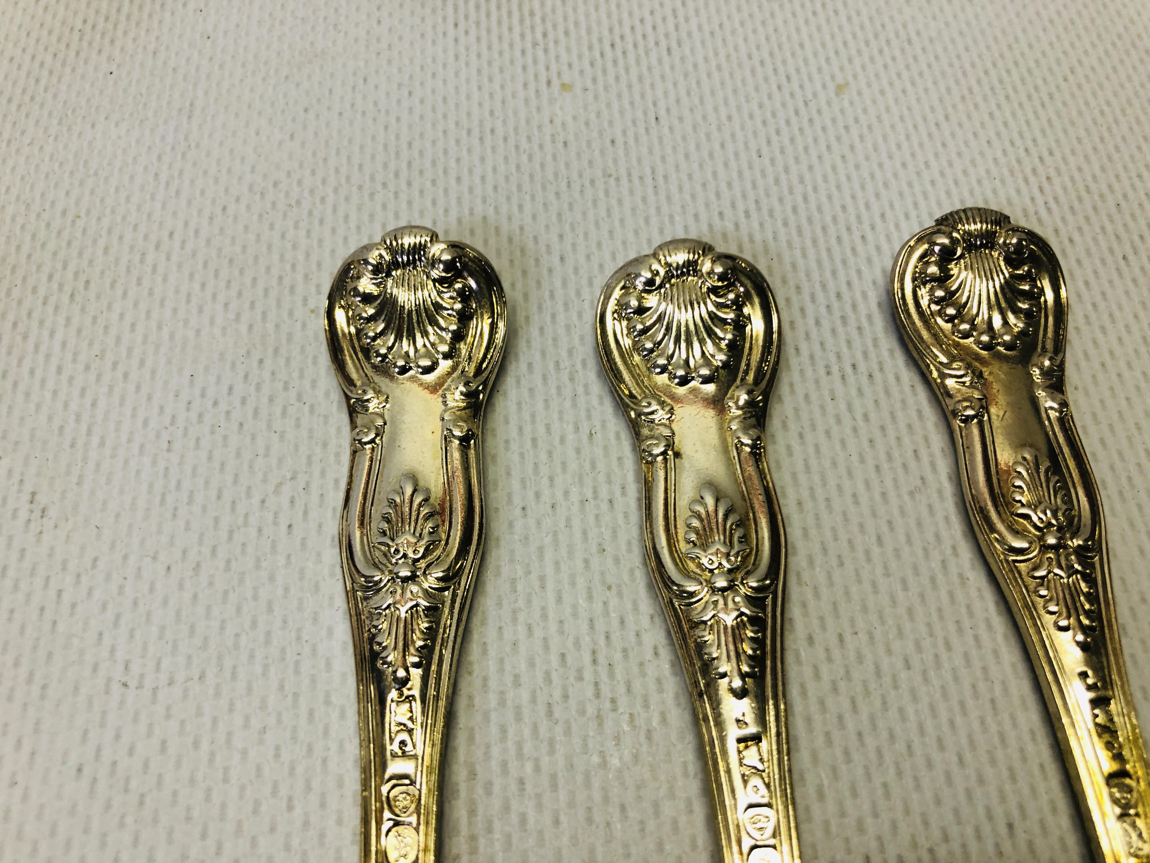 4 WILLIAM IV LARGE KING'S PATTERN SILVER TEASPOONS, W. - Image 9 of 12