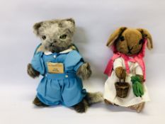 2 X "BEATRIX POTTERS" NISBET CHILDHOOD CLASSICS TO INCLUDE TO KITTEN AND "RABBIT".